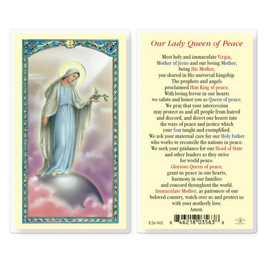 Our Lady Queen of Peace Holy Card