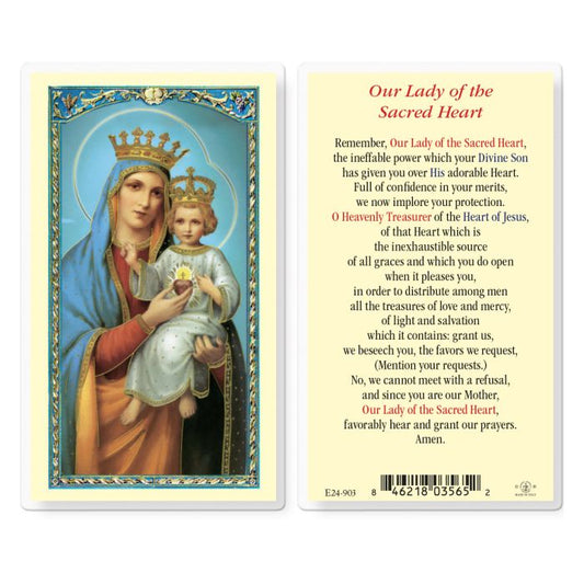 Our Lady of the Sacred Heart Holy Card