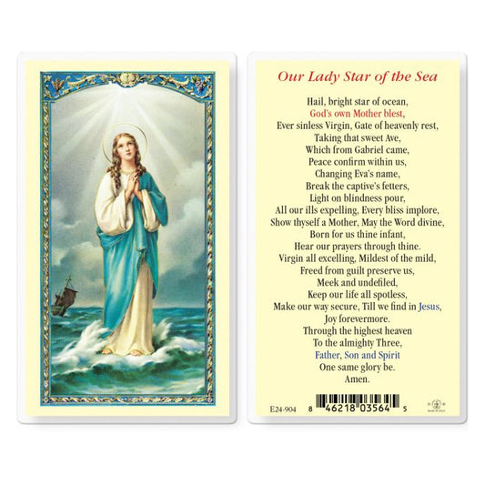Our Lady Star of the Sea Holy Card