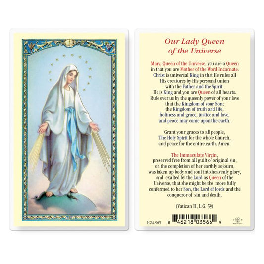 Our Lady Queen of the Universe Holy Card