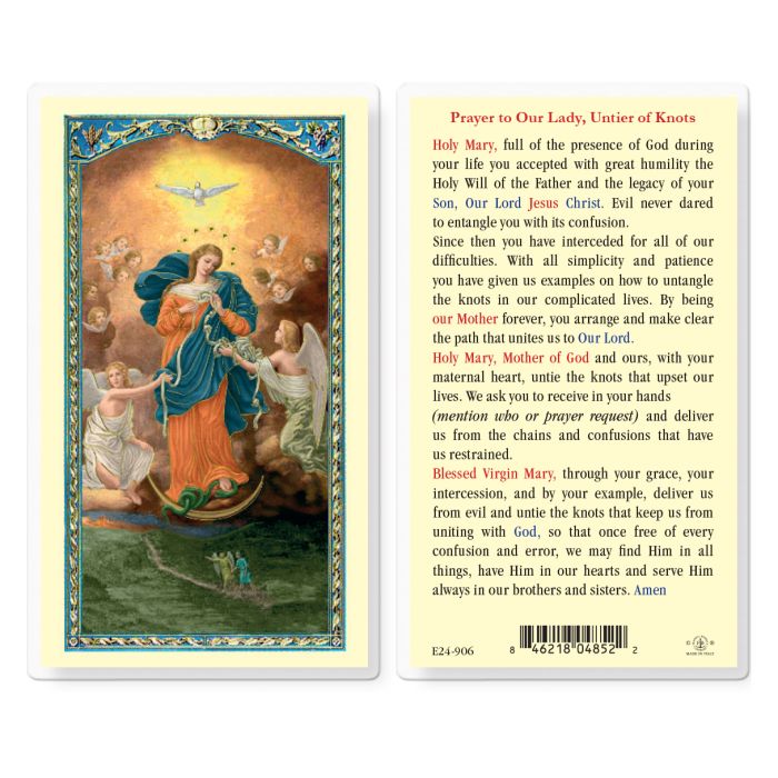 Our Lady Untier of Knots Holy Card