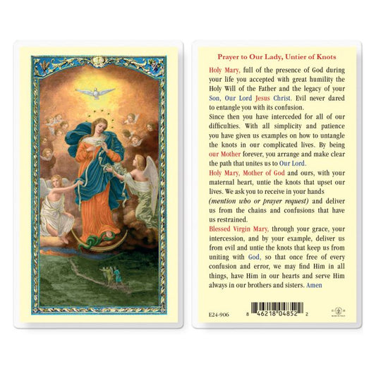 Our Lady Untier of Knots Holy Card
