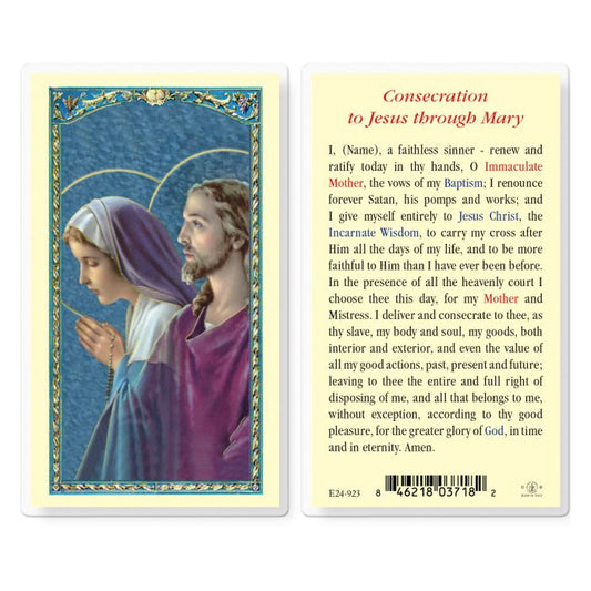Consecration to Jesus Through Mary Holy Card