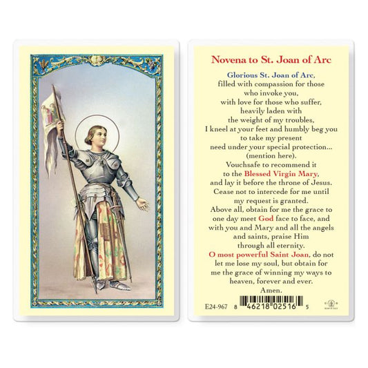 Saint Joan of Arc Novena Holy Card