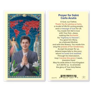 St. Carlo Acutis Prayer Card