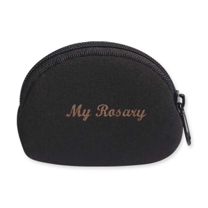 Gold Stamped Neoprene Rosary Case