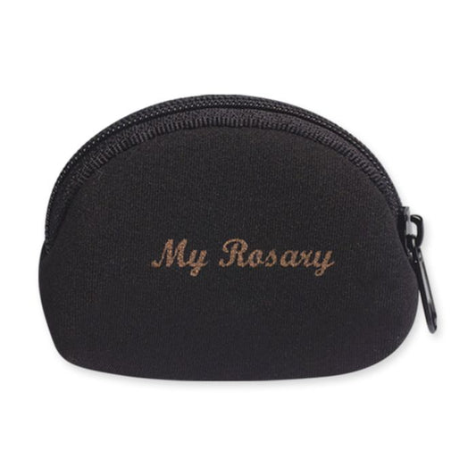 Gold Stamped Neoprene Rosary Case