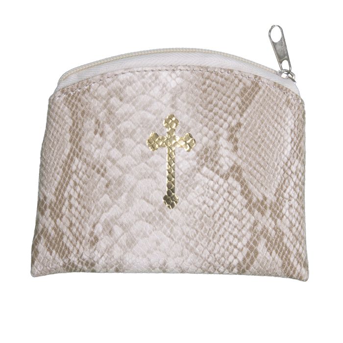 Reptile-Patterned Rosary Pouch