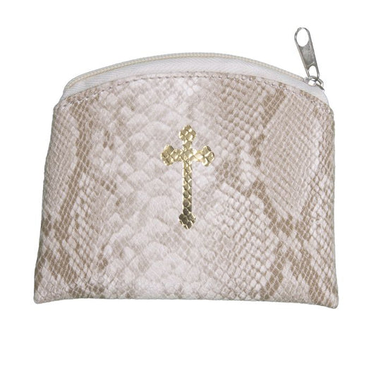 Reptile-Patterned Rosary Pouch