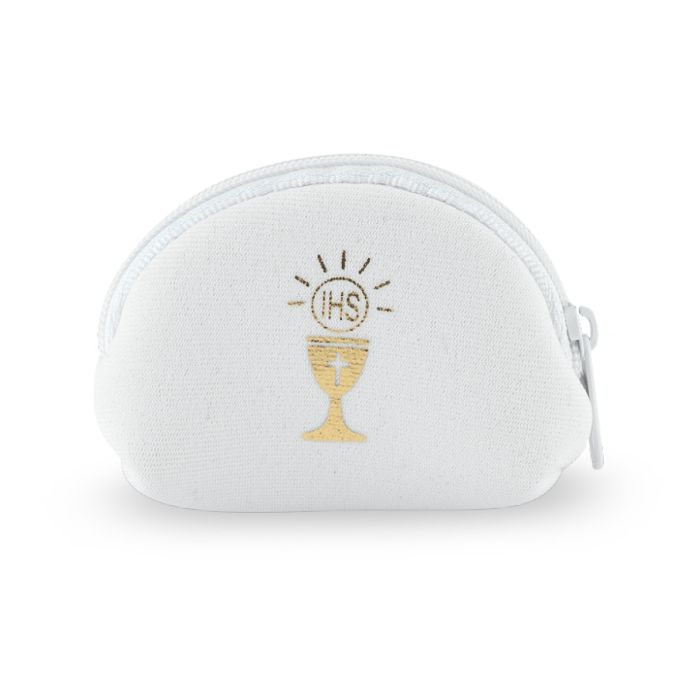 Gold Stamped Neoprene Rosary Case