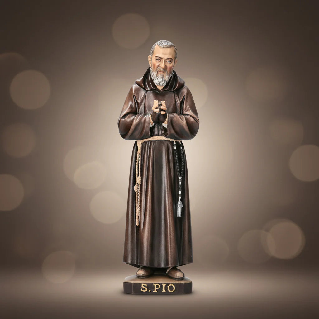 Saint Padre Pio Statue | Hand Carved in Italy | Multiple Sizes