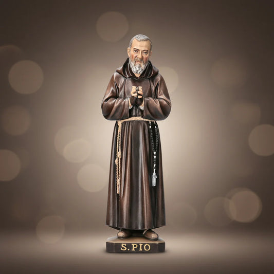 Saint Padre Pio Statue | Hand Carved in Italy | Multiple Sizes