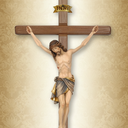 Enhanced Siena Dark Stained Crucifix