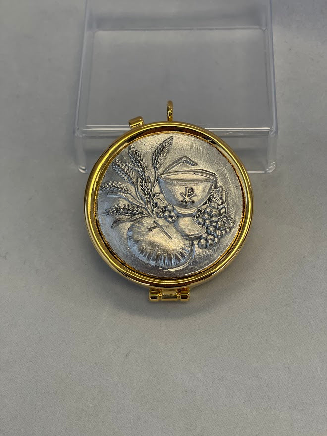 Eucharistic Pyx | 24K Gold Plate | Holds 7 Hosts