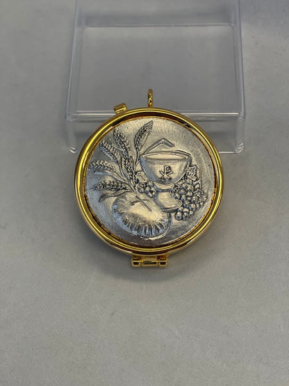 Eucharistic Pyx | 24K Gold Plate | Holds 7 Hosts