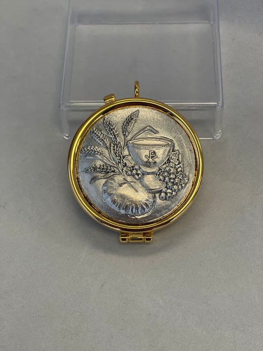 Eucharistic Pyx | 24K Gold Plate | Holds 7 Hosts
