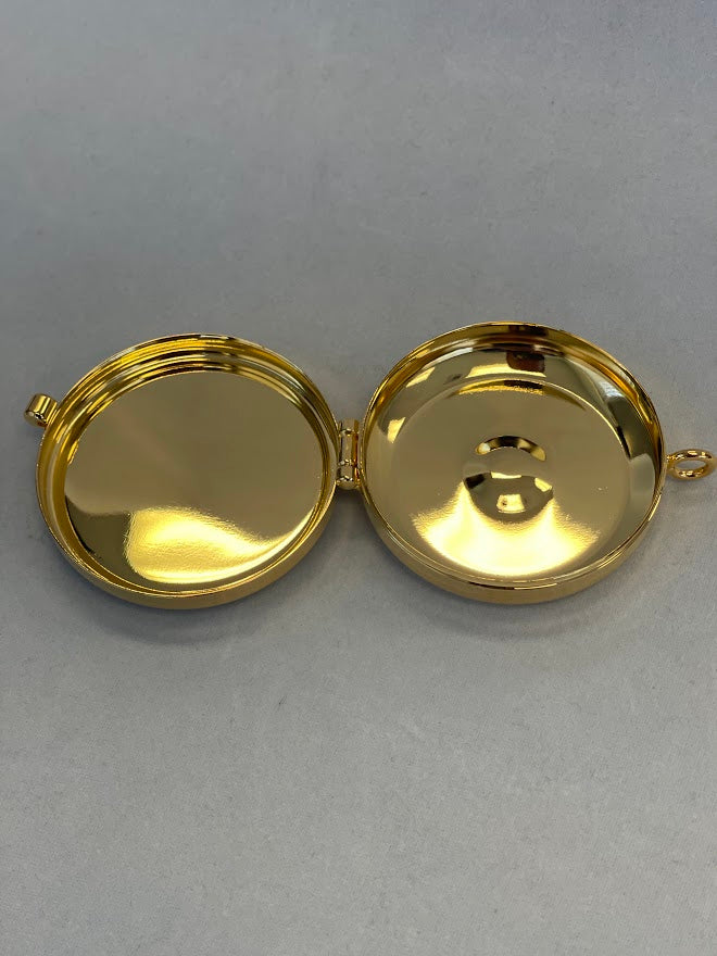 Eucharistic Pyx | 24K Gold Plate | Holds 7 Hosts