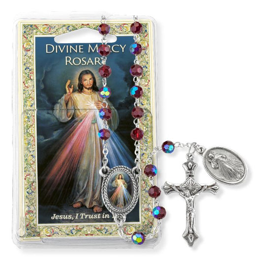 Red Bead Divine Mercy Specialty Rosary