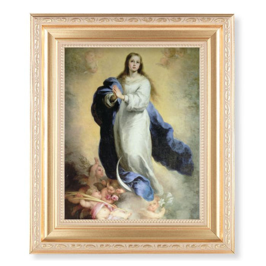Satin Gold Frame with Immaculate Conception Print