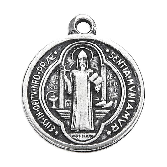 St. Benedict Jubilee Medal in Antiqued Silver Finish