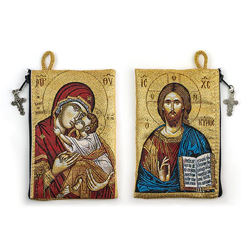 Assorted Tapestry Rosary Pouch, Jewelry & Coin Purse