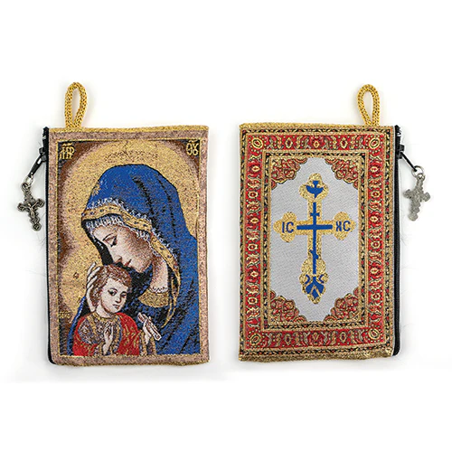 Assorted Tapestry Rosary Pouch, Jewelry & Coin Purse