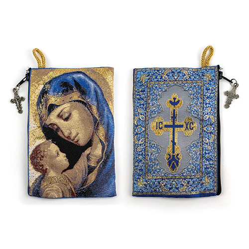 Assorted Tapestry Rosary Pouch, Jewelry & Coin Purse