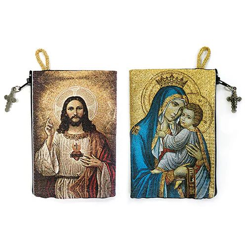 Assorted Tapestry Rosary Pouch, Jewelry & Coin Purse