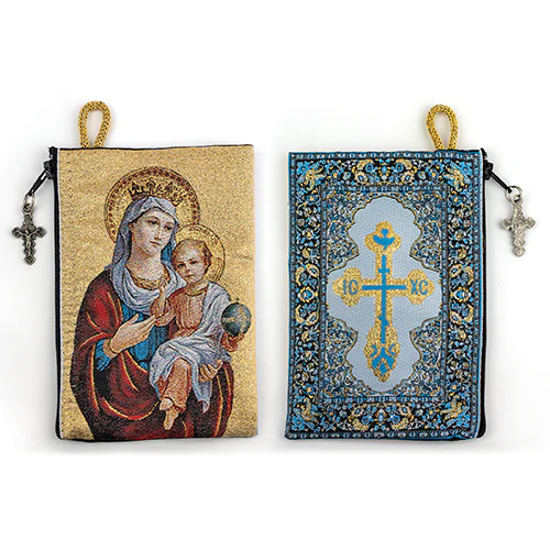 Assorted Tapestry Rosary Pouch, Jewelry & Coin Purse