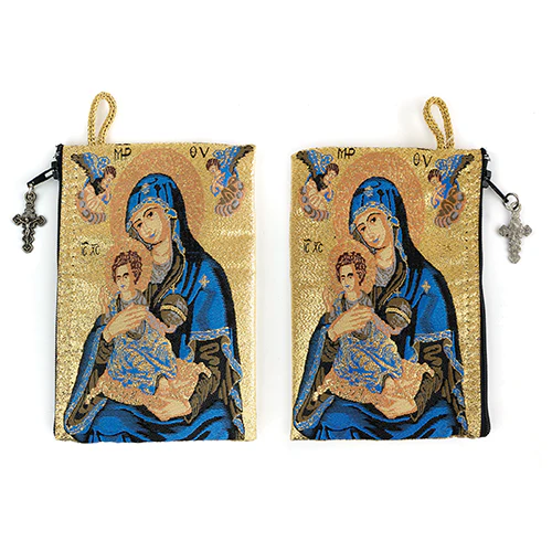 Assorted Tapestry Rosary Pouch, Jewelry & Coin Purse
