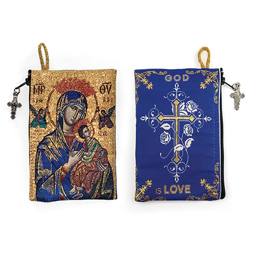 Assorted Tapestry Rosary Pouch, Jewelry & Coin Purse