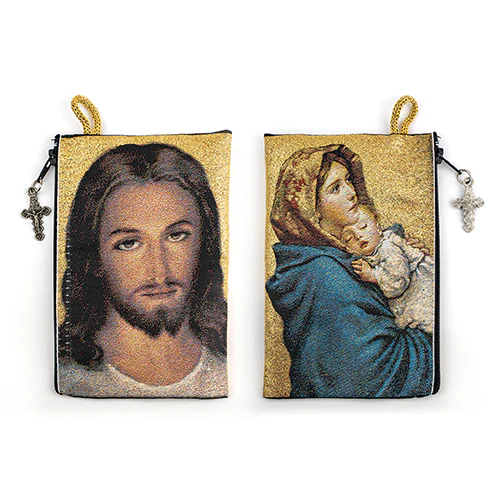 Assorted Tapestry Rosary Pouch, Jewelry & Coin Purse