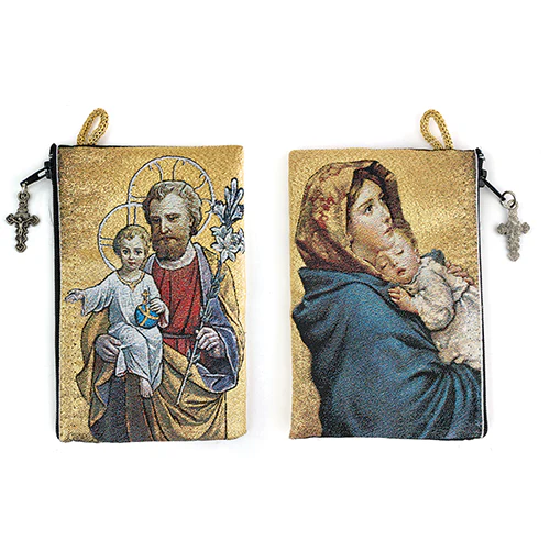 Assorted Tapestry Rosary Pouch, Jewelry & Coin Purse