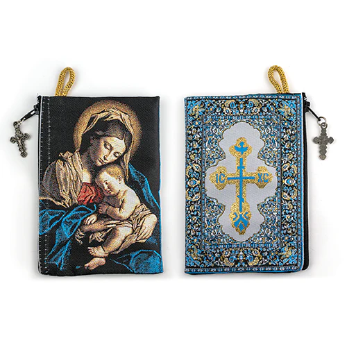Assorted Tapestry Rosary Pouch, Jewelry & Coin Purse