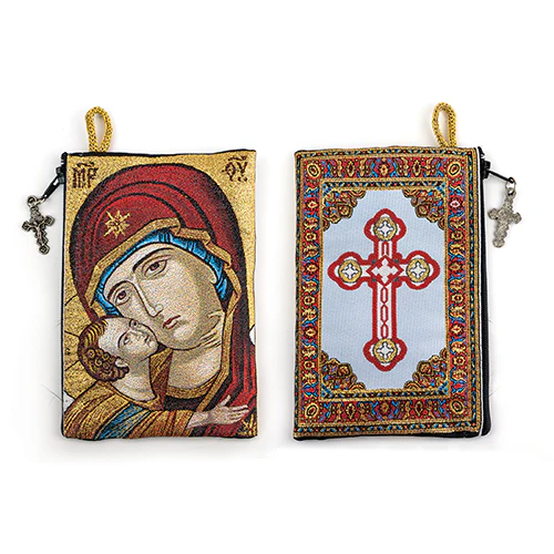 Assorted Tapestry Rosary Pouch, Jewelry & Coin Purse