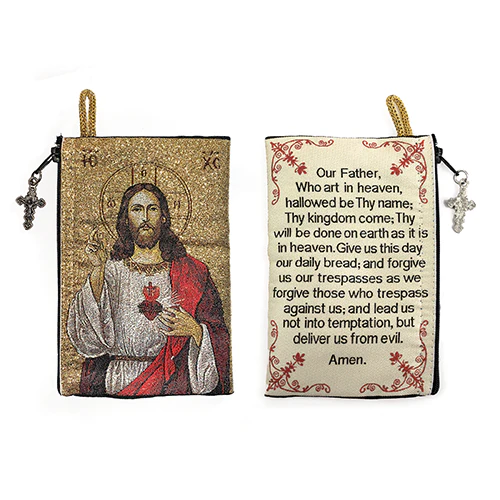 Assorted Tapestry Rosary Pouch, Jewelry & Coin Purse
