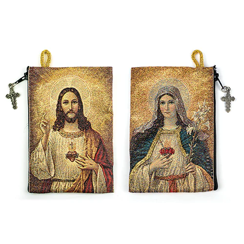 Assorted Tapestry Rosary Pouch, Jewelry & Coin Purse