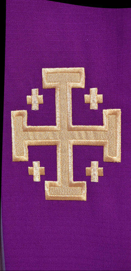 #708 Jerusalem Cross Deacon Stole | All Colors