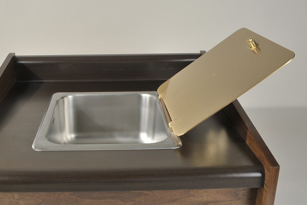 Single Rectangular Sink Sacrarium | Medium Size | Hinged or Lift Off Cover