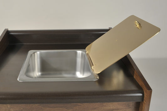 Single Rectangular Sink Sacrarium | Medium Size | Hinged or Lift Off Cover