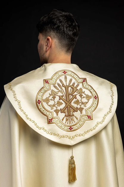 Chi Rho Eucharistic Embroidered Cope | Made in Poland