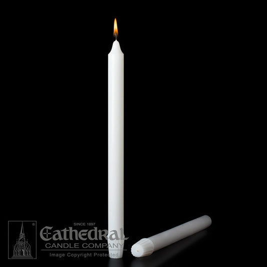 Stearine White Molded Candles - Large Diameter