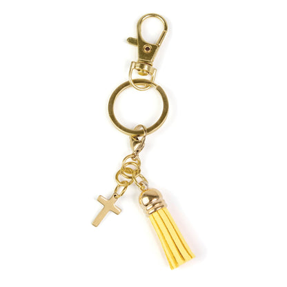 Cross Tassel Key Ring