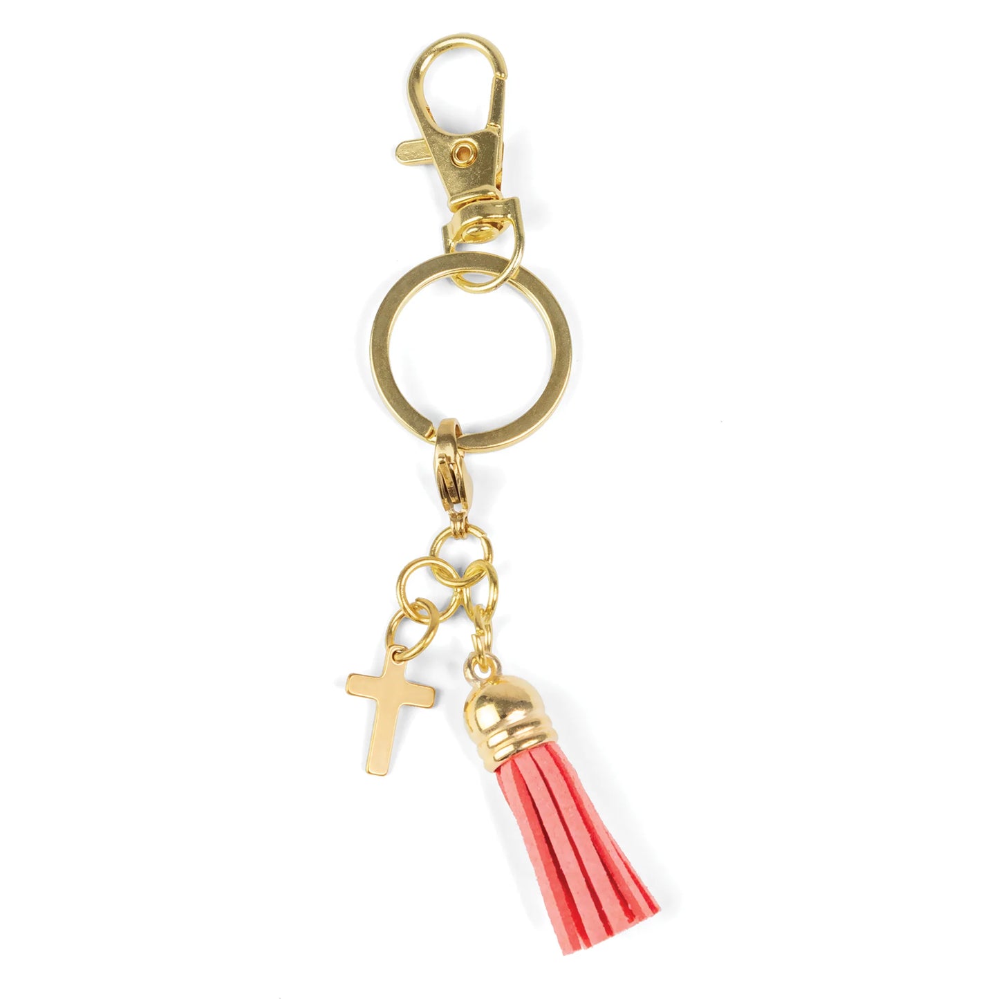 Cross Tassel Key Ring