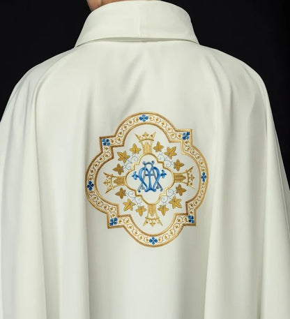 Embroidered Marian Crown Motif Chasuble