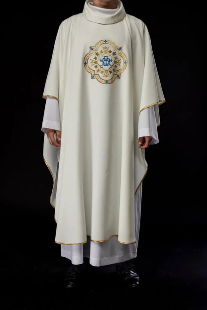 Embroidered Marian Crown Motif Chasuble