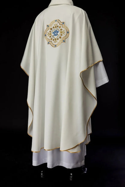 Embroidered Marian Crown Motif Chasuble