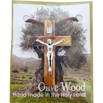 Olive Wood Crucifix Necklace