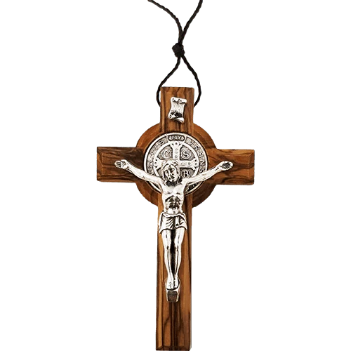 Saint Benedict 3" Cross Necklace - Small