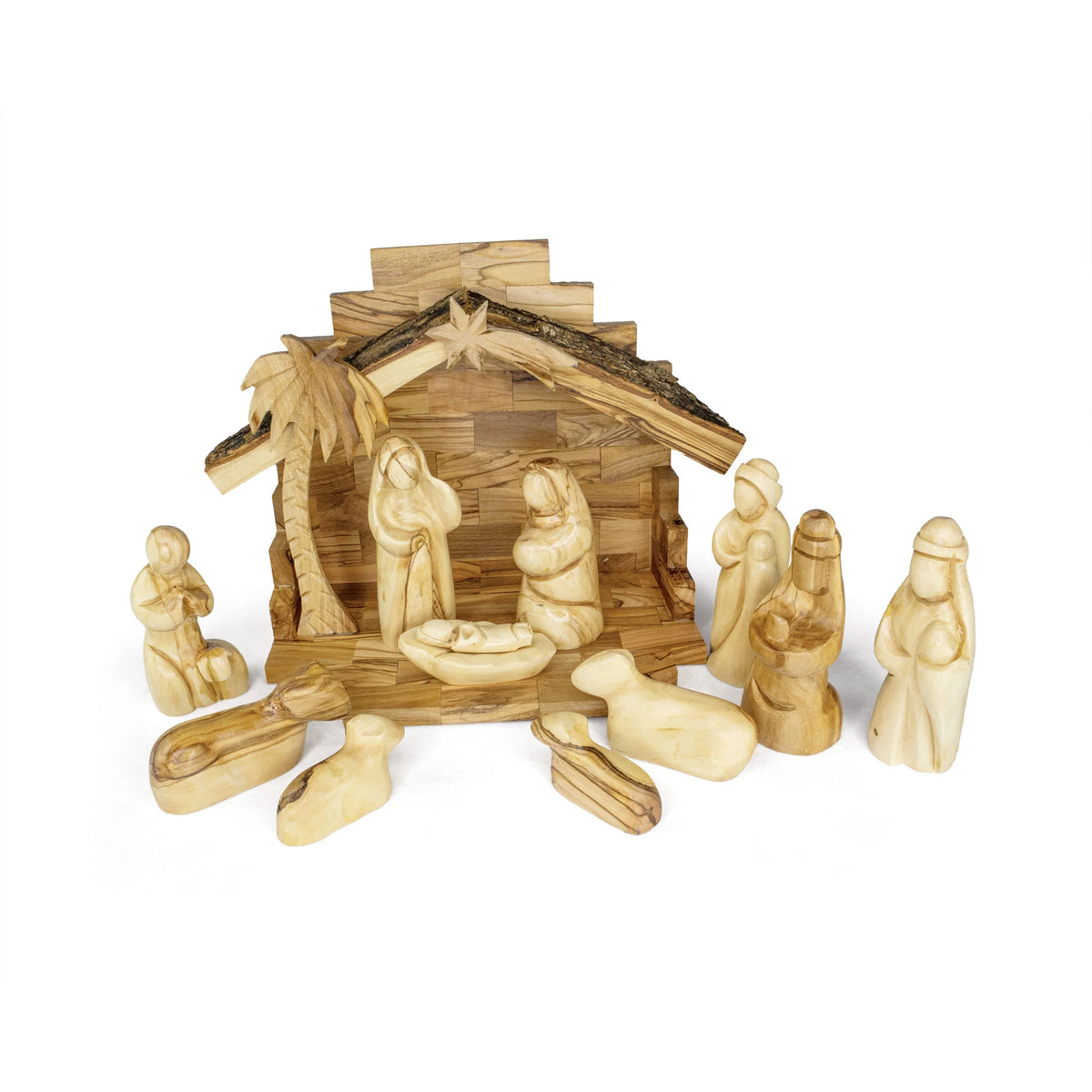 Holy Land Olive Wood Small Nativity Set